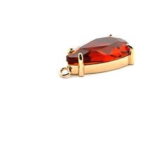 Champaign tear drop crystal charm