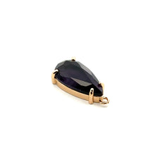 Light black tear drop shape crystal