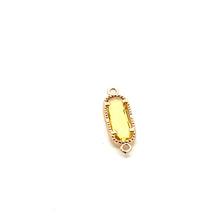 Yellow oval shape crystal charm