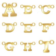 Block Letter Connector, 14k Gold Filled & Sterling Silver