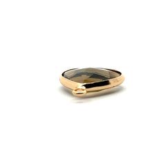 Light black triangle crystal charm