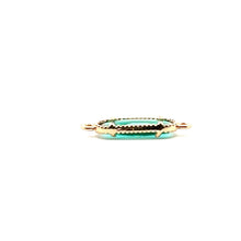 Emerald green crystal, Double Ring,