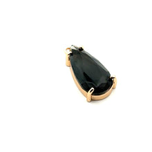 Light black tear drop shape crystal