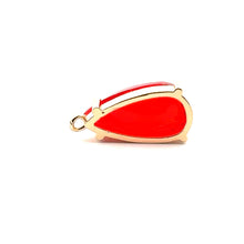 Red tear drop shape charm