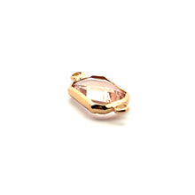 Light pink rectangle crystal charm, SKU#207