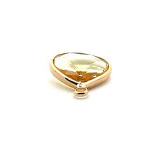 Light yellow triangle shape crystal charm