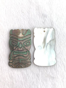 Mother of Pearl Tiki Head Charm Sku#M3490