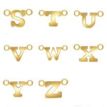 Block Letter Connector, 14k Gold Filled & Sterling Silver