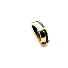 Black tear drop shape crystal charm