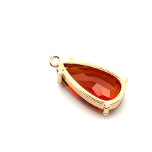 Champaign tear drop crystal charm