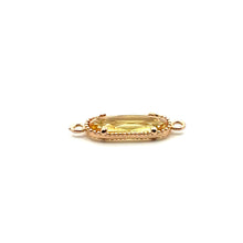 Yellow oval shape crystal charm
