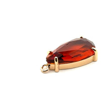 Champaign tear drop crystal charm