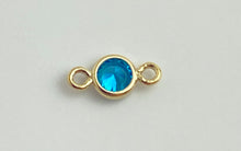 3mm 3A CZ Bezel Connector, 14k Gold Filled