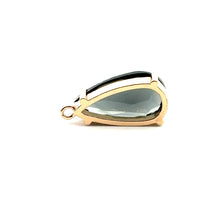 Light black tear drop shape crystal