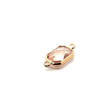 Light pink rectangle crystal charm, SKU#207