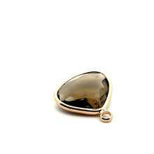 Light black triangle crystal charm