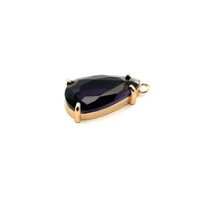 Light black tear drop shape crystal