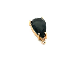 Light black tear drop shape crystal