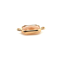 Peach rectangle crystal charm, SKU#M209
