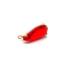 Red tear drop shape charm