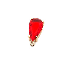 Red tear drop shape charm