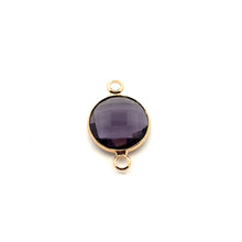 Purple circle crystal charm, SKUM212