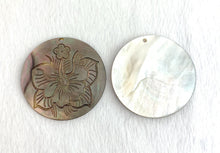 Carved Flower Mother of Pearl Charm Sku#M3486