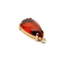 Champaign tear drop crystal charm