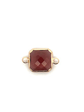 Cherry Wine Square Charm, Gold Plated, Sku#M2145