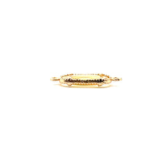 Yellow oval shape crystal charm