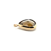 Light black triangle crystal charm