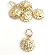 14k Gold Filled Sun Charm Hooplet Sku#400C4R