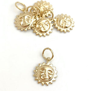 14k Gold Filled Sun Charm Hooplet Sku#400C4R