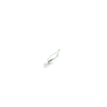 Clear silver plated, Diamond shape, Double ring charm. SKU#M3257