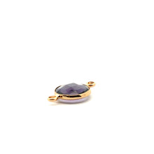 Purple circle crystal charm, SKUM212