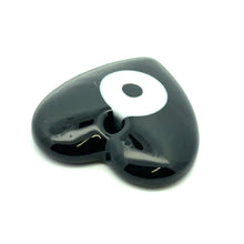Evil eye, heart shaped bead, SKU#M3407