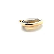 Light black triangle crystal charm