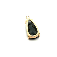 Light black tear drop shape crystal