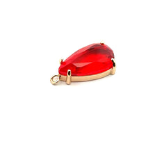 Red tear drop shape charm
