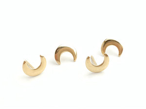 14kGF Moon Studs Sku#583-4