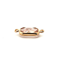Light pink rectangle crystal charm, SKU#207