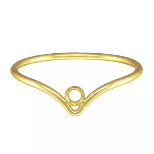 2MM Bezel Chevron Stacking Ring