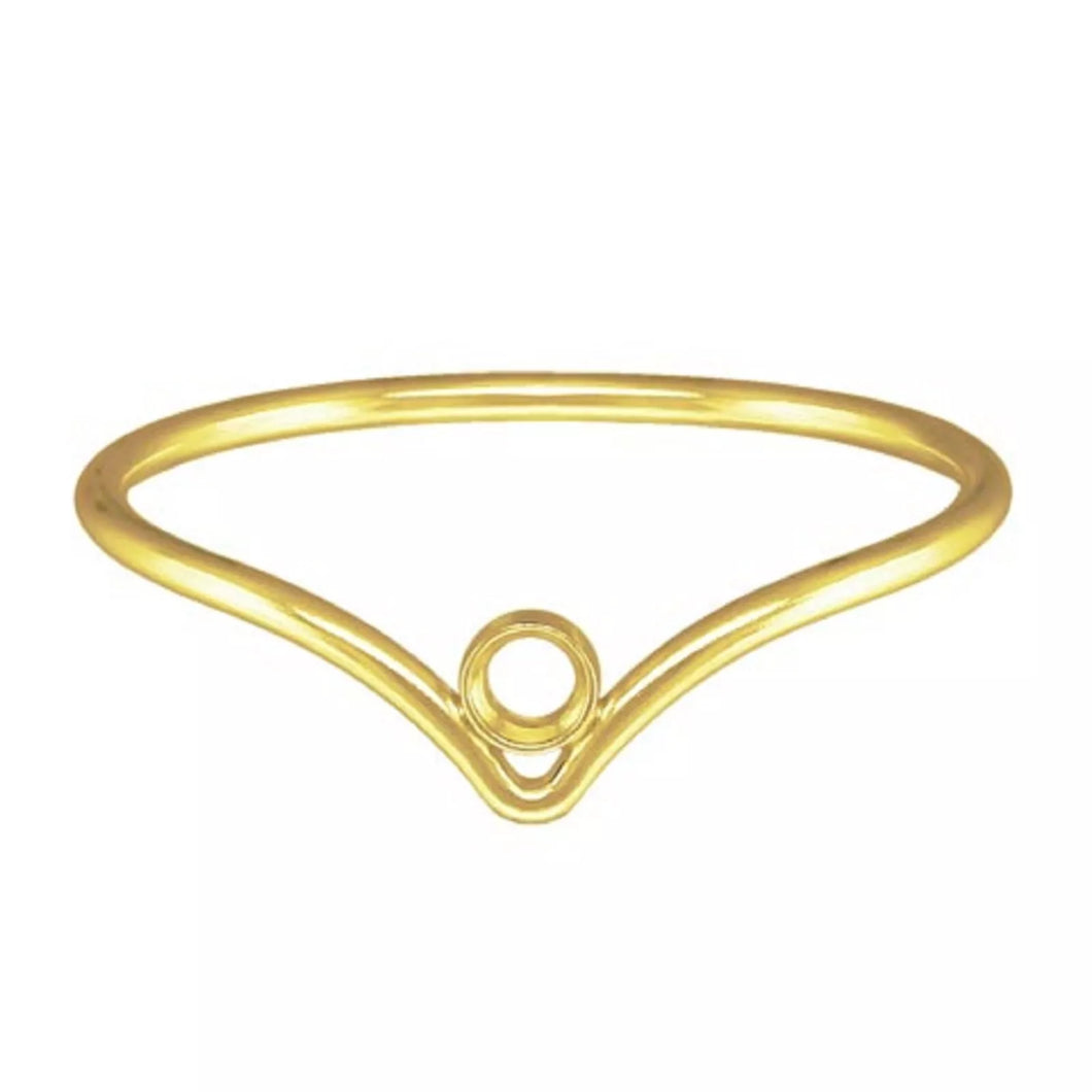 2MM Bezel Chevron Stacking Ring