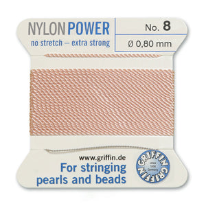 Nylon Power Bead Cord Light Pink