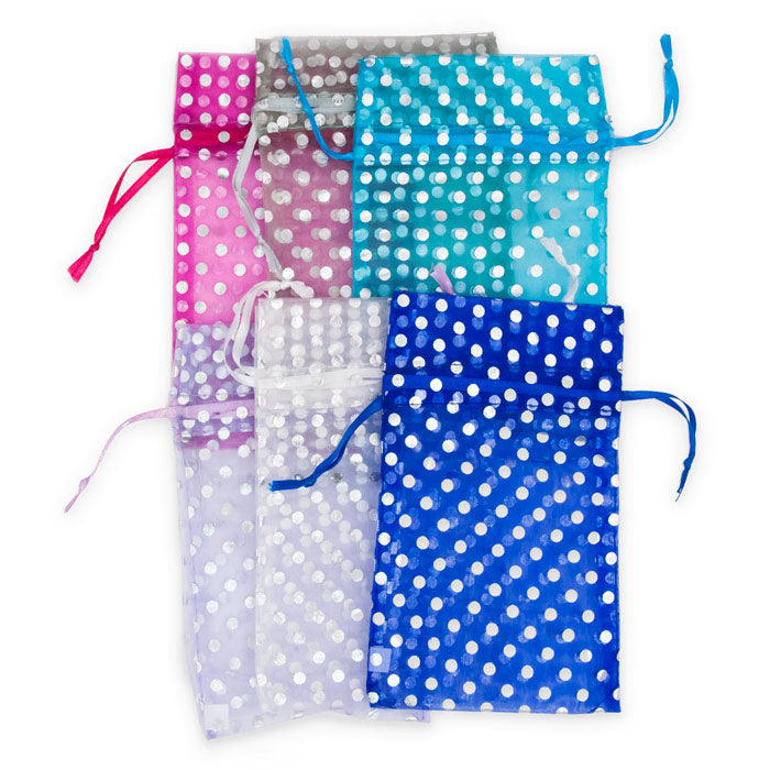 Assorted Silver Polka Dots
