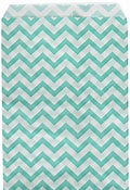 Paper Bag Chevron-Teal Blue
