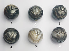 Carved Hawaiian Shaka Tattoo Tahitian Pearl 13-14mm (613)