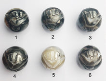 Carved Hawaiian Shaka Tattoo Tahitian Pearl 13-14mm (613)