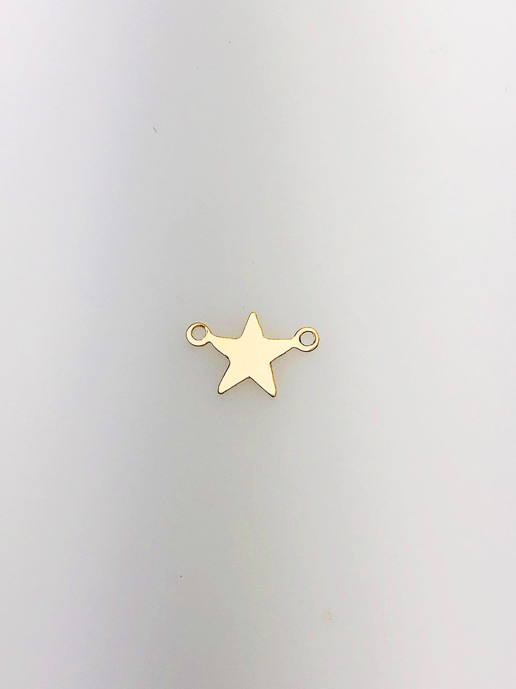 14K Gold Fill Star Charm w/ two Rings, 11.4x7.4mm, Made in USA - 111
