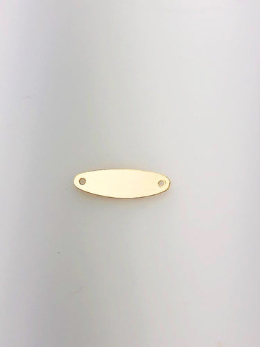14K Gold Fill Rounded Tag Charm w/ Two Holes, 6.0x19.1mm, Made in USA - 2451 0	0	$0